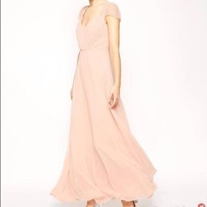 ASOS blush maxi dress